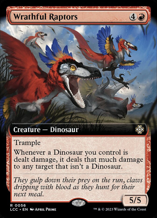 Wrathful Raptors (Extended Art): The Lost Caverns of Ixalan Commander