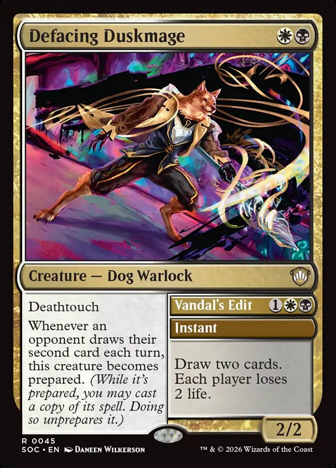 Defacing Duskmage // Vandal's Edit: Secrets of Strixhaven Commander