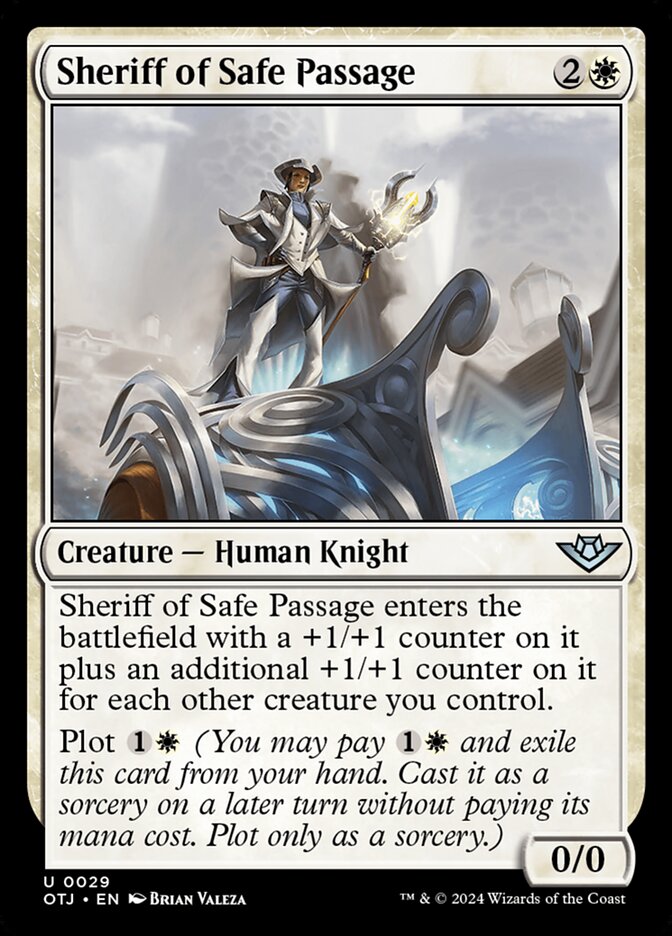 Sheriff of Safe Passage - (Foil): Outlaws of Thunder Junction