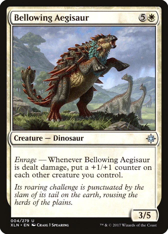 Bellowing Aegisaur - (Foil): Ixalan