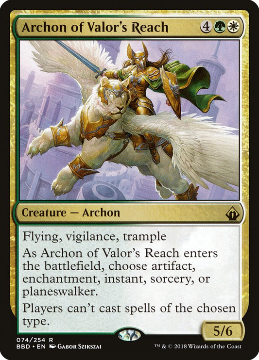 Archon of Valor's Reach - (Foil): Battlebond