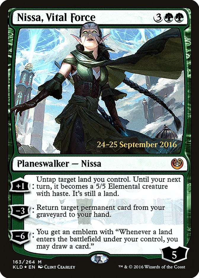 Nissa, Vital Force (Prerelease) (Kaladesh) - (Foil): Kaladesh Promos
