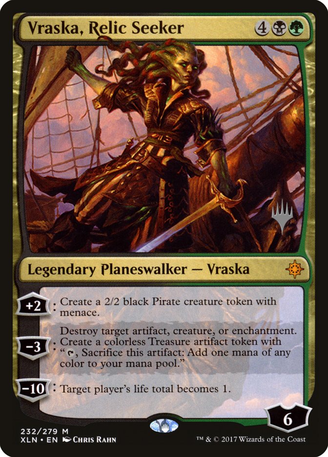 Vraska, Relic Seeker (Promo Pack) (Ixalan) - (Foil): Ixalan Promos