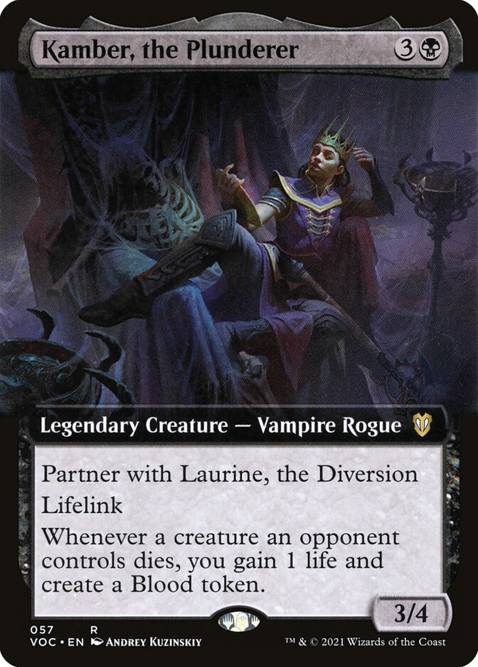 Kamber, the Plunderer (Extended Art): Crimson Vow Commander