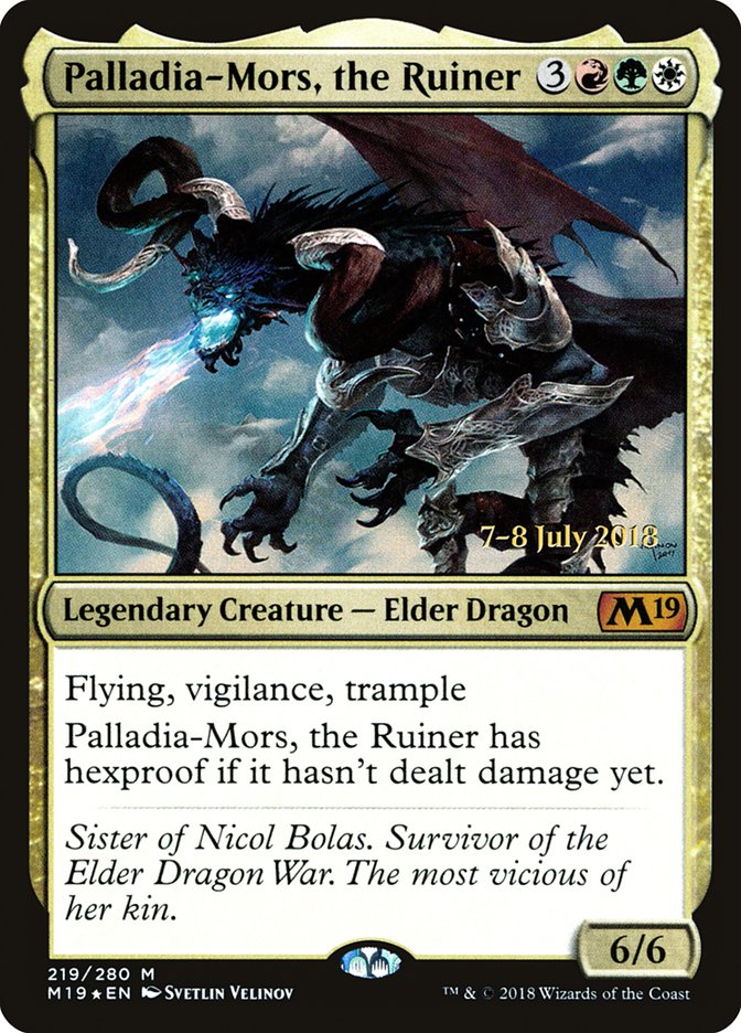 Palladia-Mors, the Ruiner (Prerelease) (Core Set 2019) - (Foil): Core Set 2019 Promos