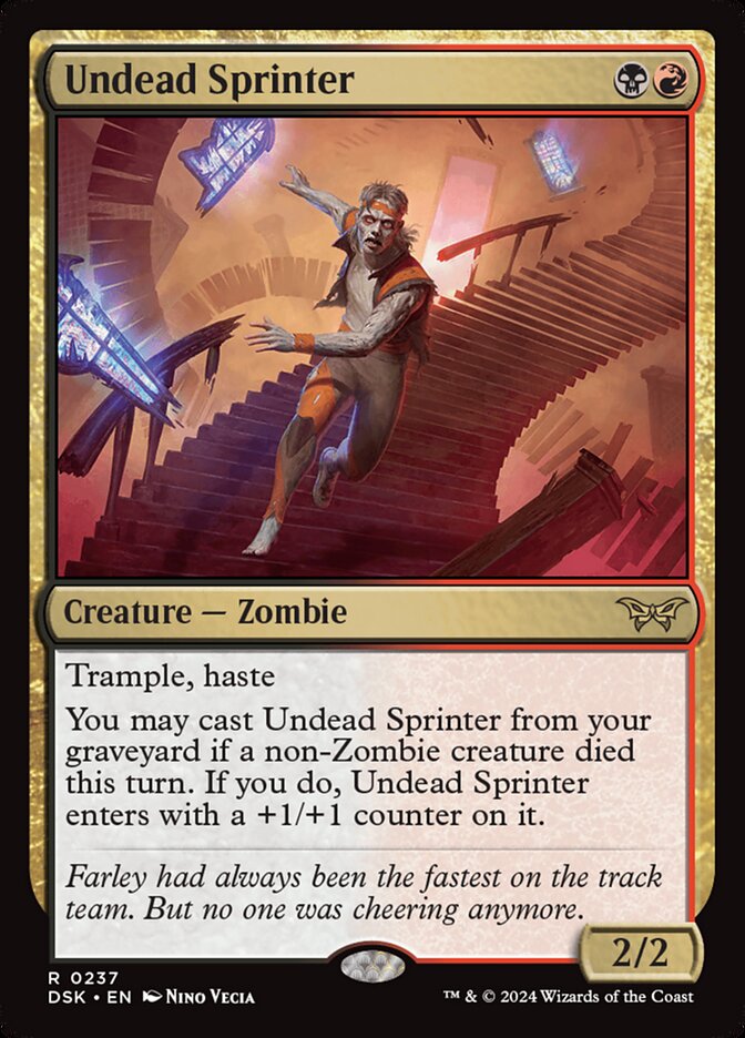 Undead Sprinter - (Foil): Duskmourn: House of Horror