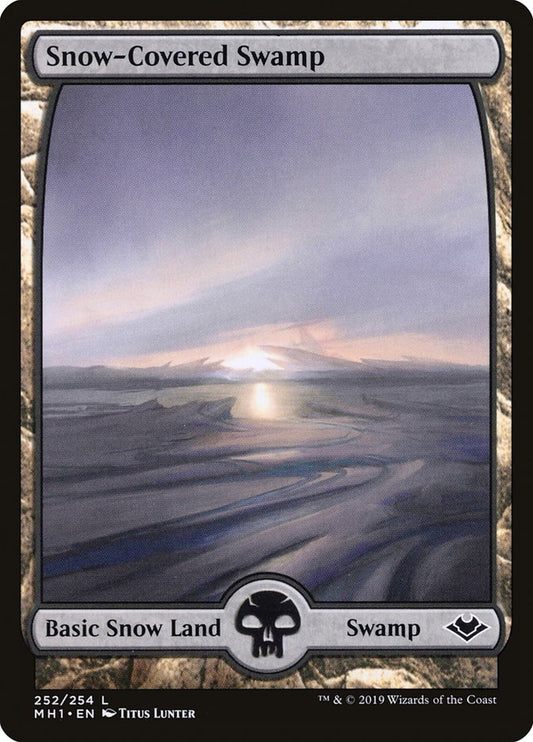 Snow-Covered Swamp (#252) (Full Art) - (Foil): Modern Horizons