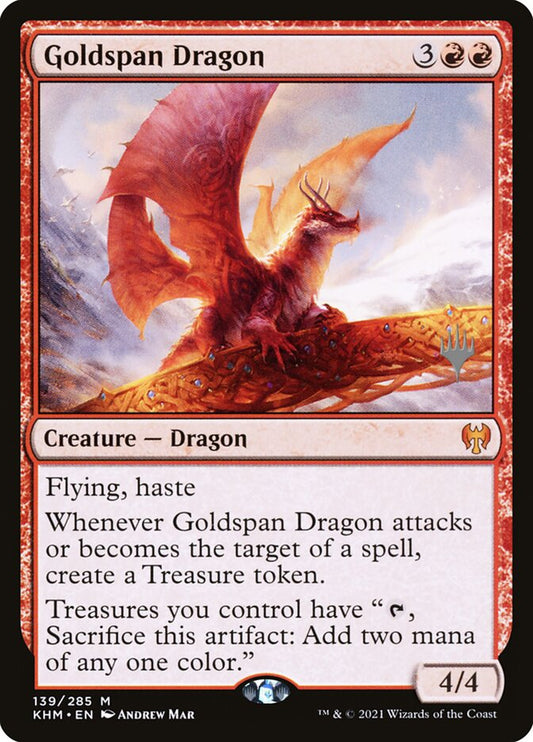 Goldspan Dragon (Promo Pack) (Kaldheim) - (Foil): Kaldheim Promos