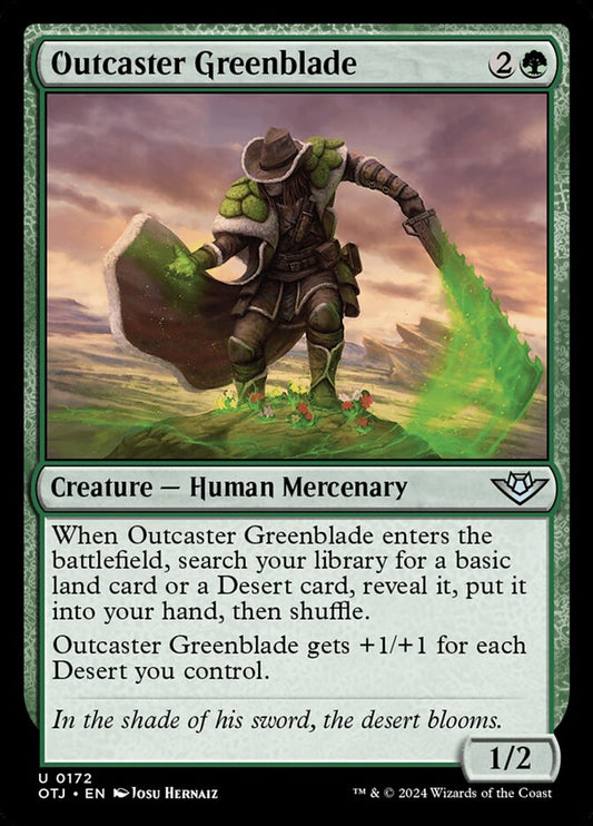 Outcaster Greenblade - (Foil): Outlaws of Thunder Junction