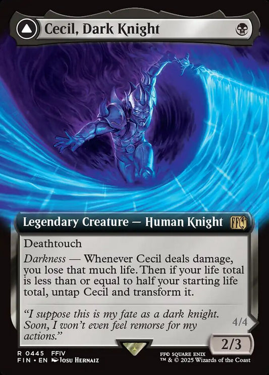 Cecil, Dark Knight // Cecil, Redeemed Paladin (#445) (Extended Art) - (Foil): Final Fantasy