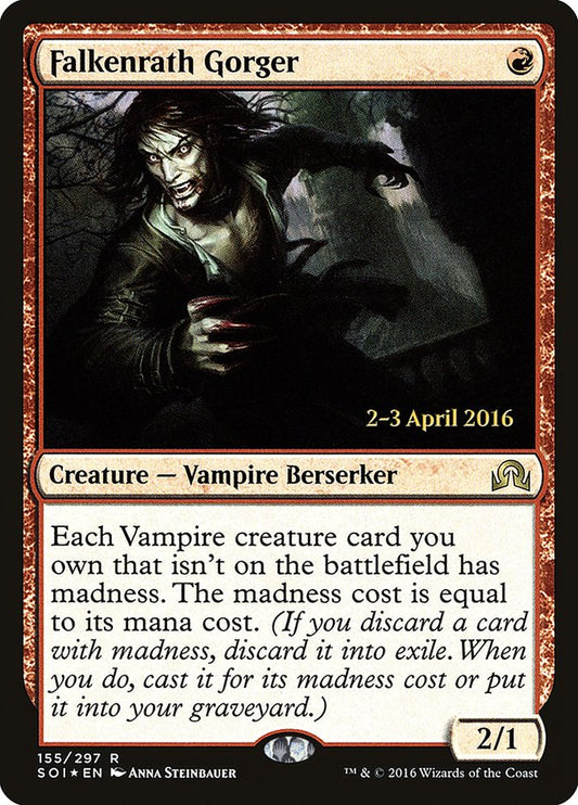 Falkenrath Gorger (Prerelease) (Shadows over Innistrad) - (Foil): Shadows over Innistrad Promos