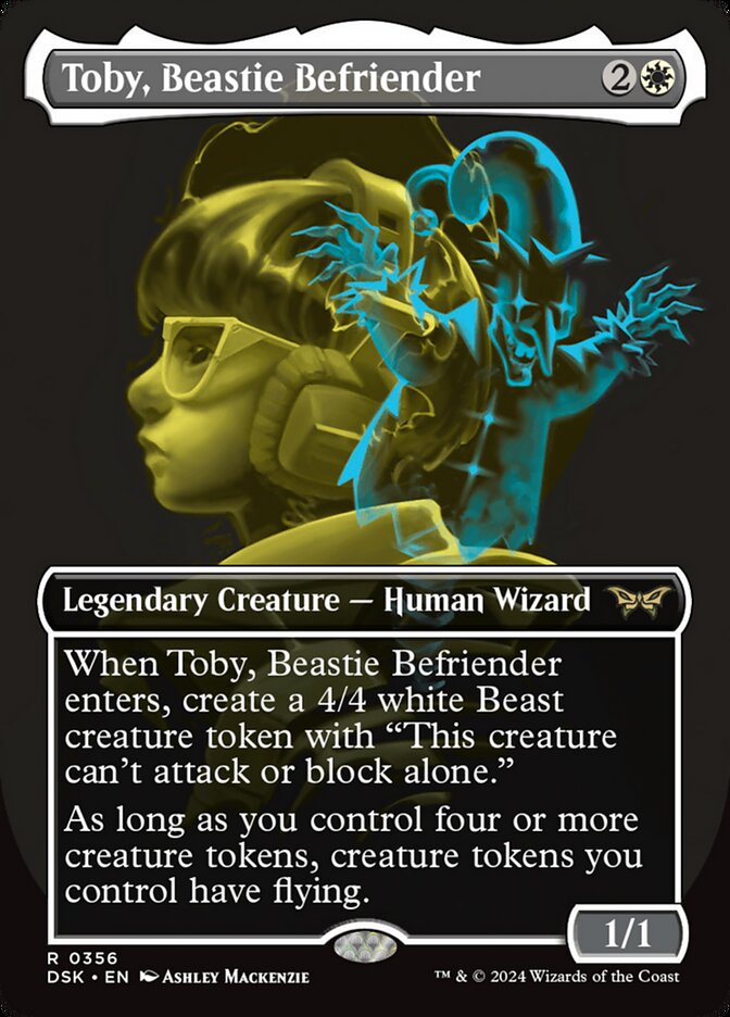 Toby, Beastie Befriender (Borderless) - (Foil): Duskmourn: House of Horror