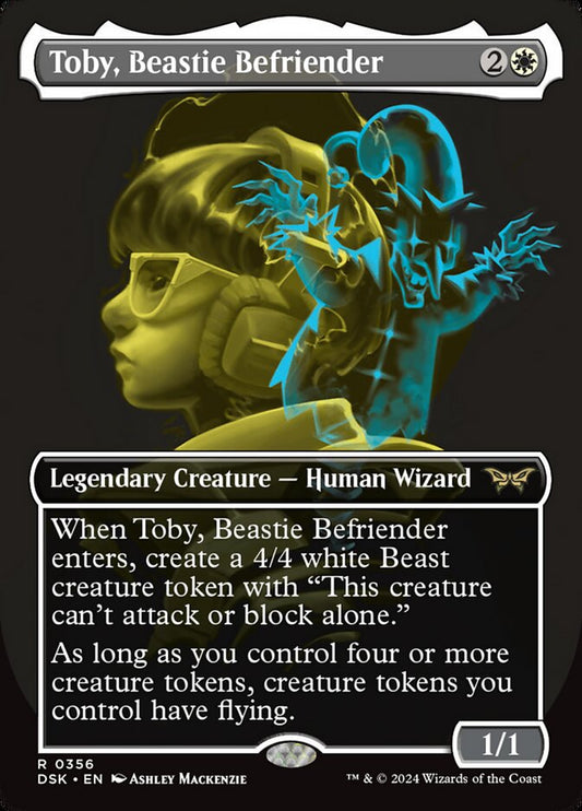 Toby, Beastie Befriender (Borderless) - (Foil): Duskmourn: House of Horror