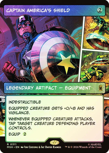 Captain America's Shield (Showcase, Borderless) (#311) - (Foil): Marvel Super Heroes