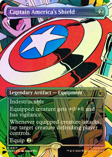 Captain America's Shield (Borderless) (#317) - (Foil): Marvel Super Heroes