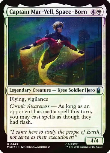 Captain Mar-Vell, Space-Born (Surge Foil) (#443) - (Foil): Marvel Super Heroes