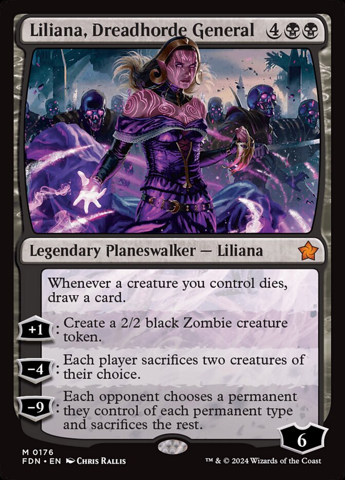 Liliana, Dreadhorde General - (Foil): Foundations