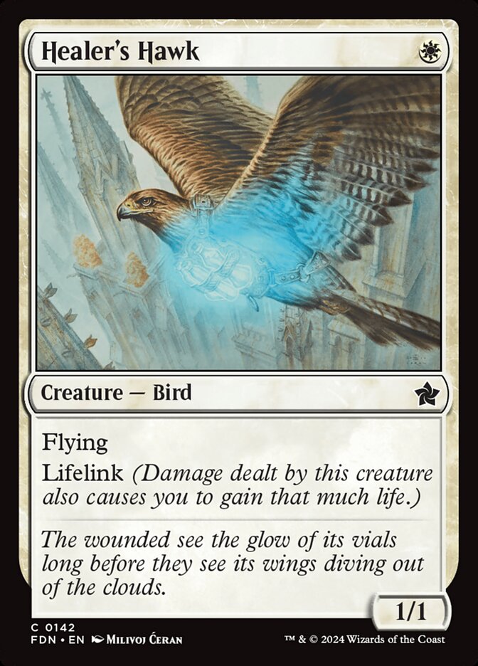 Healer's Hawk - (Foil): Foundations