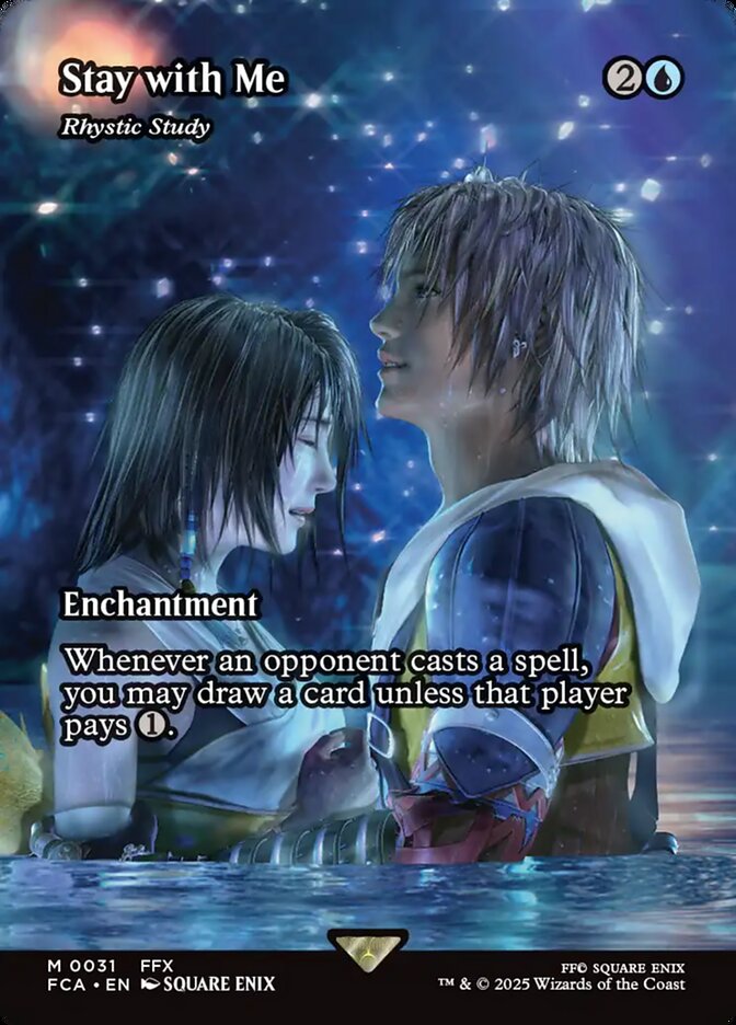 Rhystic Study (Stay with Me) (Borderless): Final Fantasy: Through the Ages