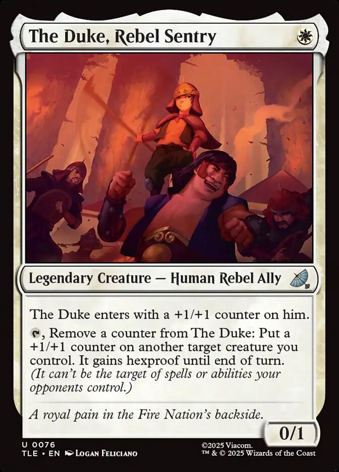 The Duke, Rebel Sentry: Avatar: The Last Airbender Eternal