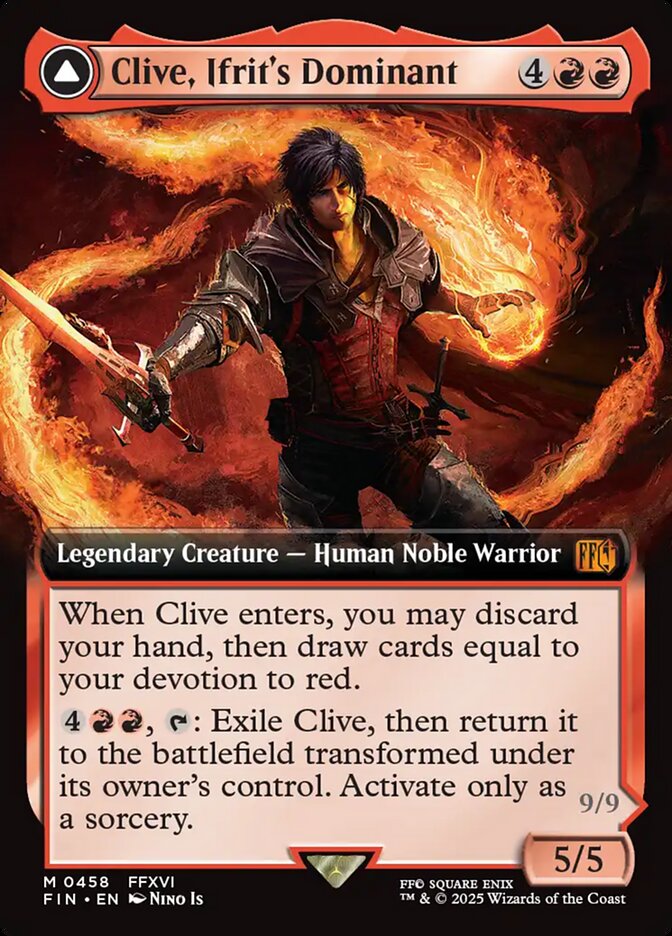 Clive, Ifrit's Dominant // Ifrit, Warden of Inferno - (Foil): Final Fantasy