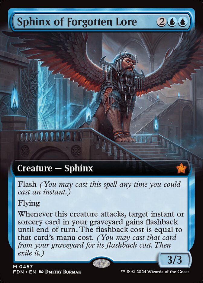Sphinx of Forgotten Lore (Extended Art) - (Foil): Foundations