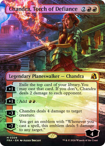 Chandra, Torch of Defiance (Borderless) (#309) - (Foil): Reality Fracture