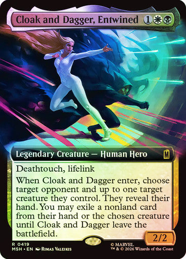 Cloak and Dagger, Entwined (Extended Art) (#419) - (Foil): Marvel Super Heroes