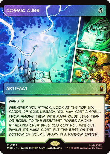Cosmic Cube (Showcase, Borderless) (#312) - (Foil): Marvel Super Heroes