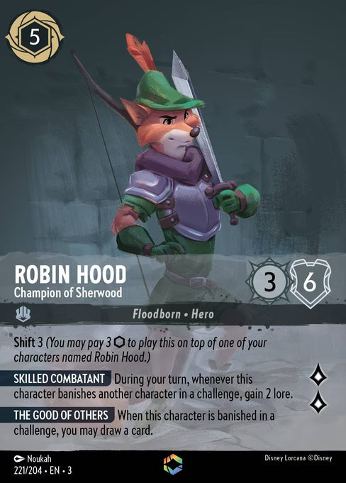 Robin Hood - Champion of Sherwood (Inkwash Foil) (Borderless) (#221): Into the Inklands