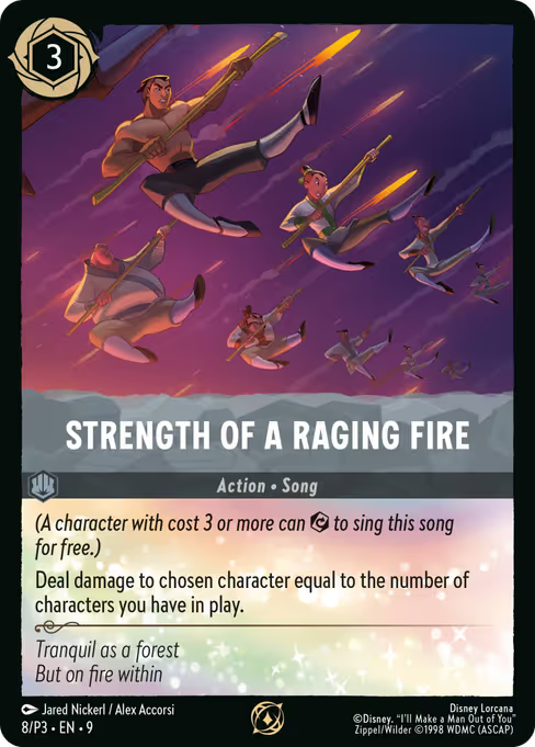Strength of a Raging Fire (#008) (League) - (Foil): Promo Set 3