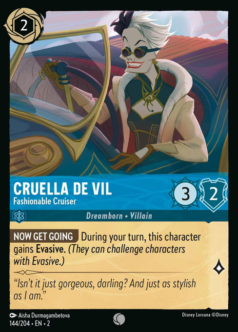 Cruella De Vil - Fashionable Cruiser - (Foil): Rise of the Floodborn