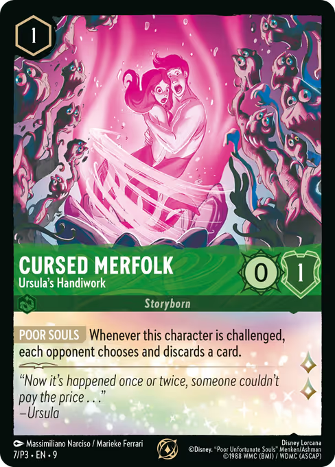 Cursed Merfolk - Ursula's Handiwork (#007) (League) - (Foil): Promo Set 3