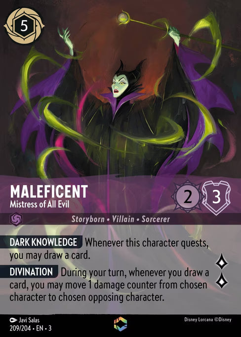 Maleficent - Mistress of All Evil (Inkwash Foil) (Borderless) (#209): Into the Inklands