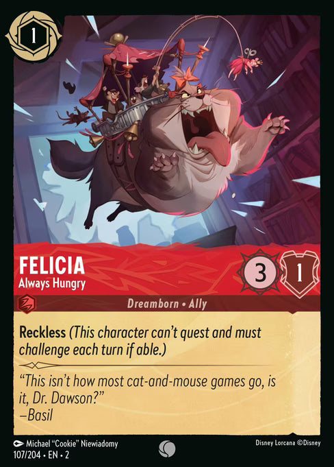 Felicia - Always Hungry (#107) (Corrected Version) - (Foil): Rise of the Floodborn