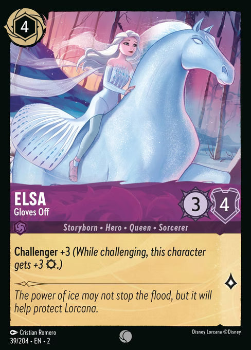 Elsa - Gloves Off (#039) (Corrected Version) - (Foil): Rise of the Floodborn