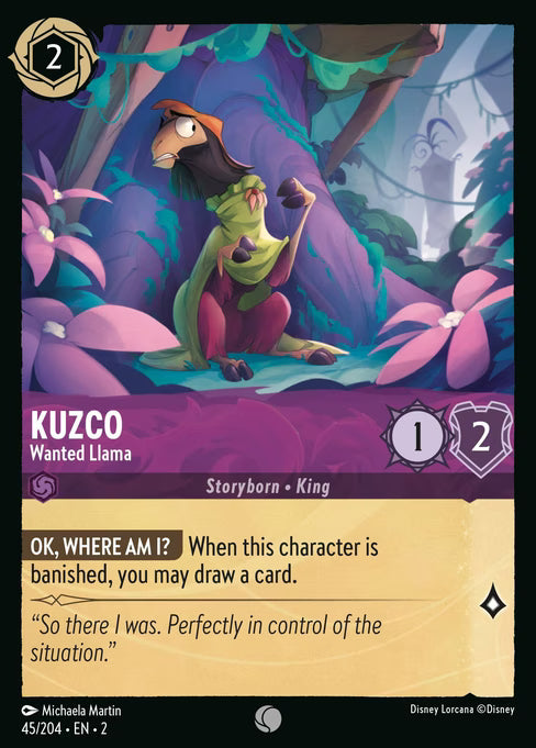 Kuzco - Wanted Llama - (Foil): Rise of the Floodborn