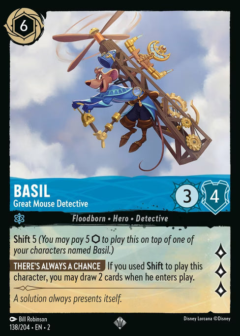 Basil - Great Mouse Detective - (Foil): Rise of the Floodborn