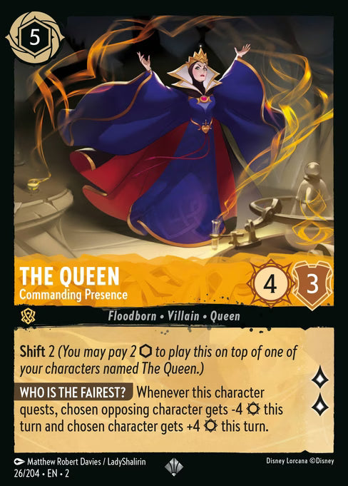 The Queen - Commanding Presence - (Foil): Rise of the Floodborn
