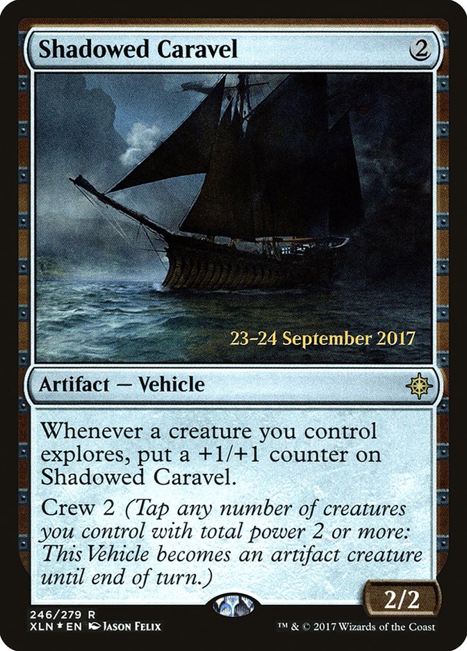 Shadowed Caravel (Prerelease) (Ixalan) - (Foil): Ixalan Promos
