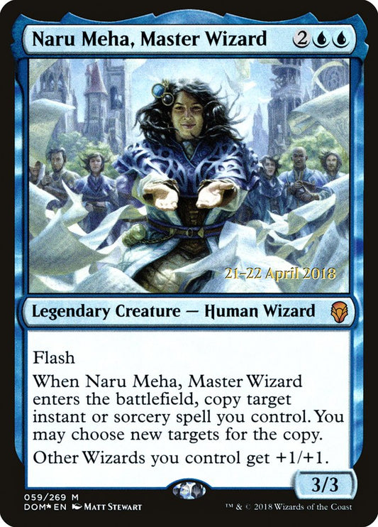 Naru Meha, Master Wizard (Prerelease) (Dominaria) - (Foil): Dominaria Promos