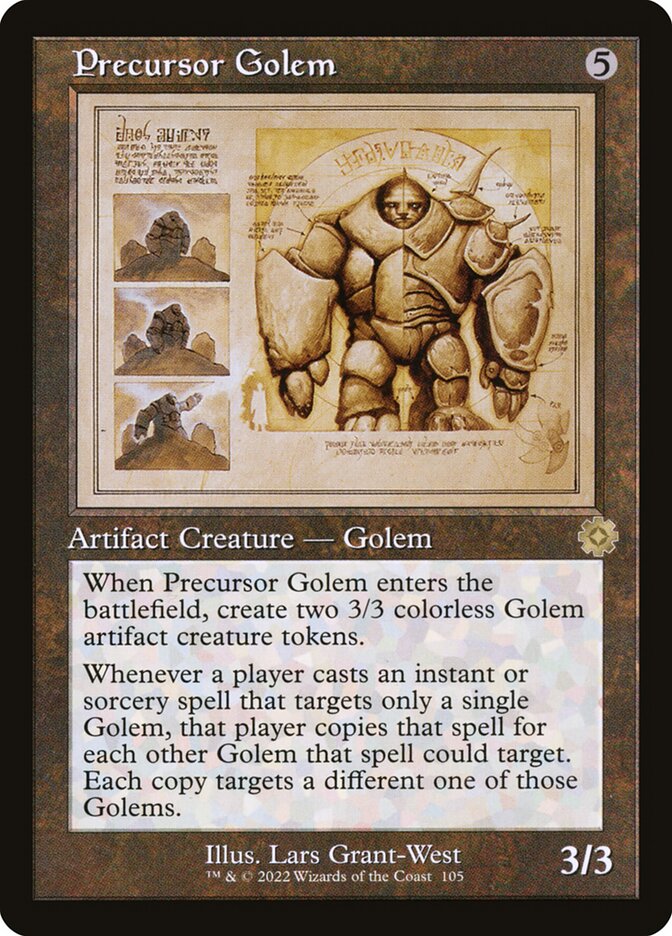 Precursor Golem (#105) (Retro Frame): The Brothers' War Retro Artifacts