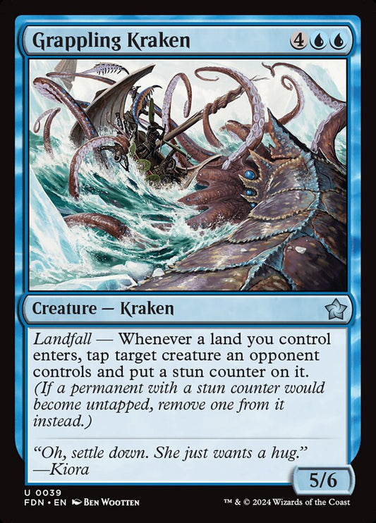 Grappling Kraken - (Foil): Foundations