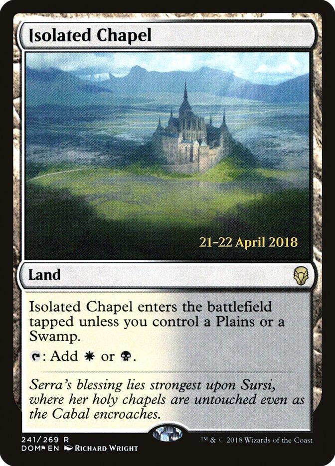 Isolated Chapel (Prerelease) (Dominaria) - (Foil): Dominaria Promos