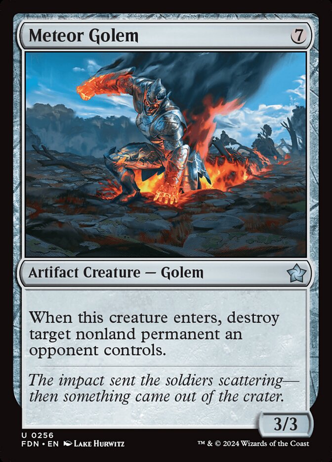 Meteor Golem - (Foil): Foundations