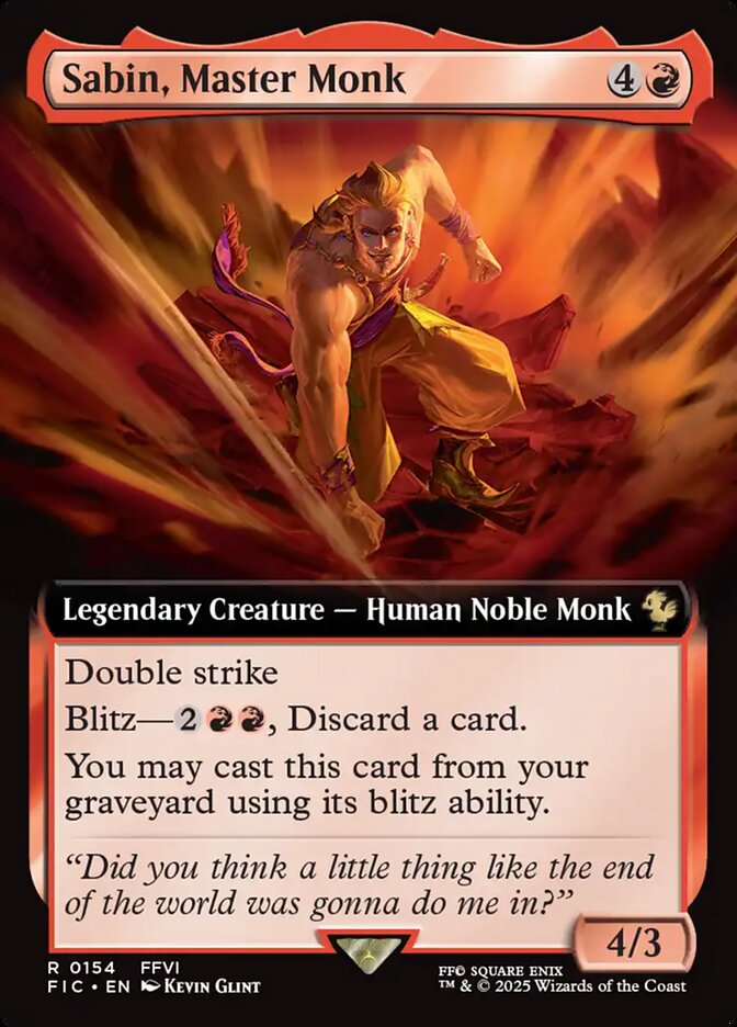 Sabin, Master Monk (Extended Art): Final Fantasy Commander