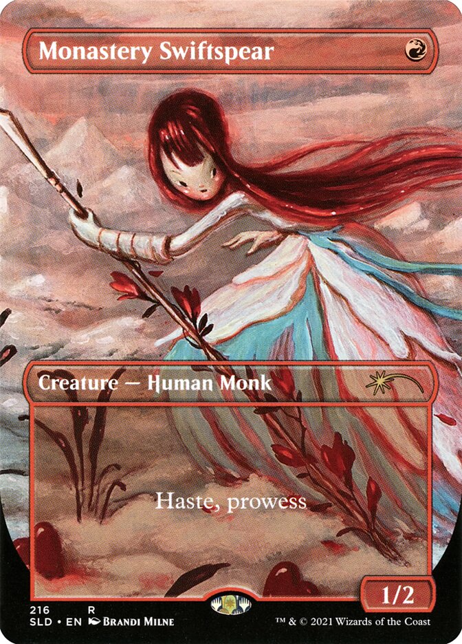 Monastery Swiftspear (Secret Lair) (#216) (Borderless) - (Foil)