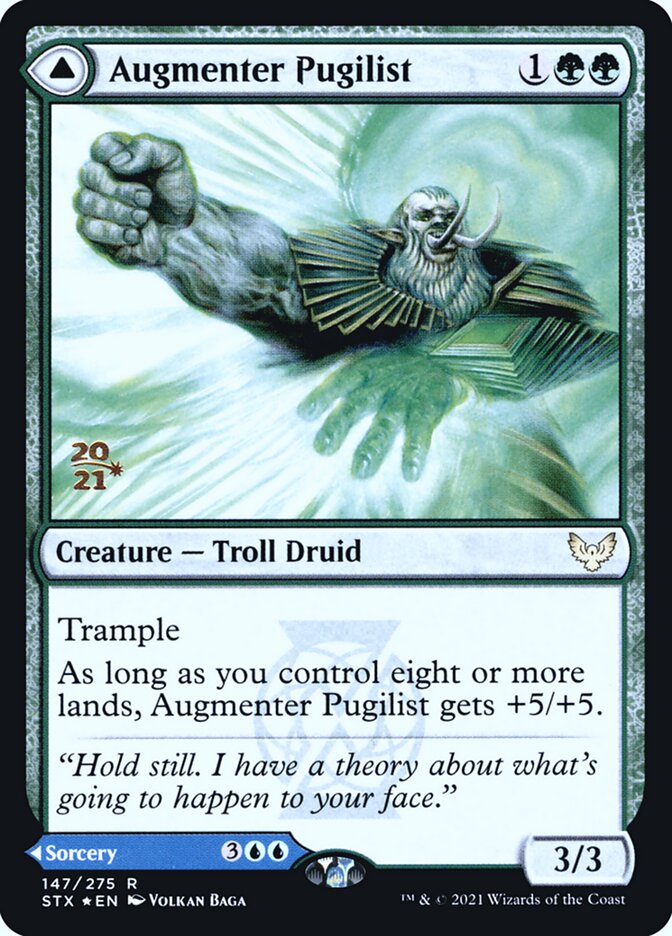 Augmenter Pugilist // Echoing Equation (Prerelease) (Strixhaven: School of Mages) - (Foil): Strixhaven: School of Mages Promos