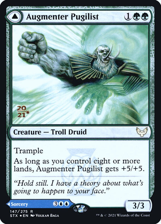 Augmenter Pugilist // Echoing Equation (Prerelease) (Strixhaven: School of Mages) - (Foil): Strixhaven: School of Mages Promos