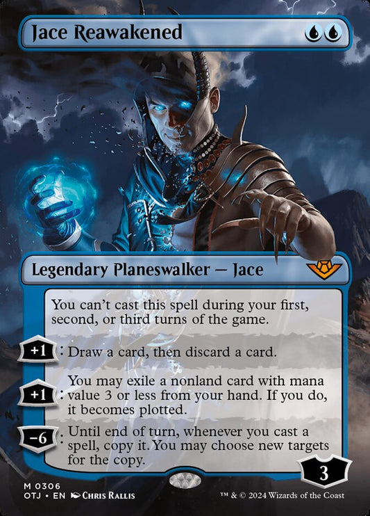 Jace Reawakened (Borderless) - (Foil): Outlaws of Thunder Junction